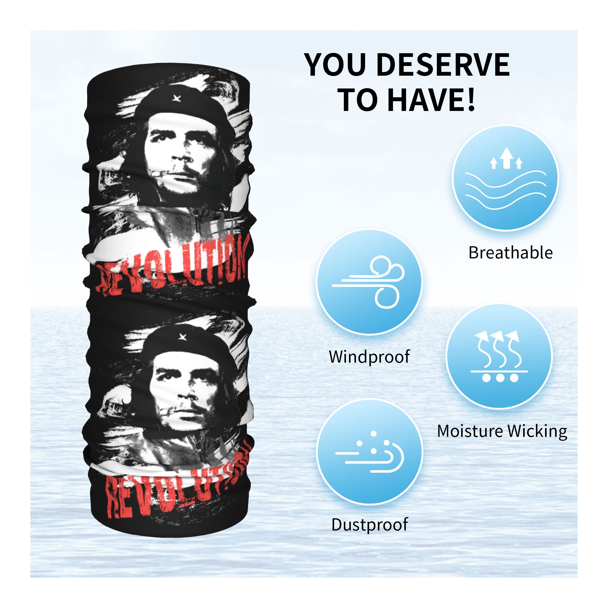 Custom Che Guevara Revolution  - огляд і ціна Neck Gaiter Face Cover