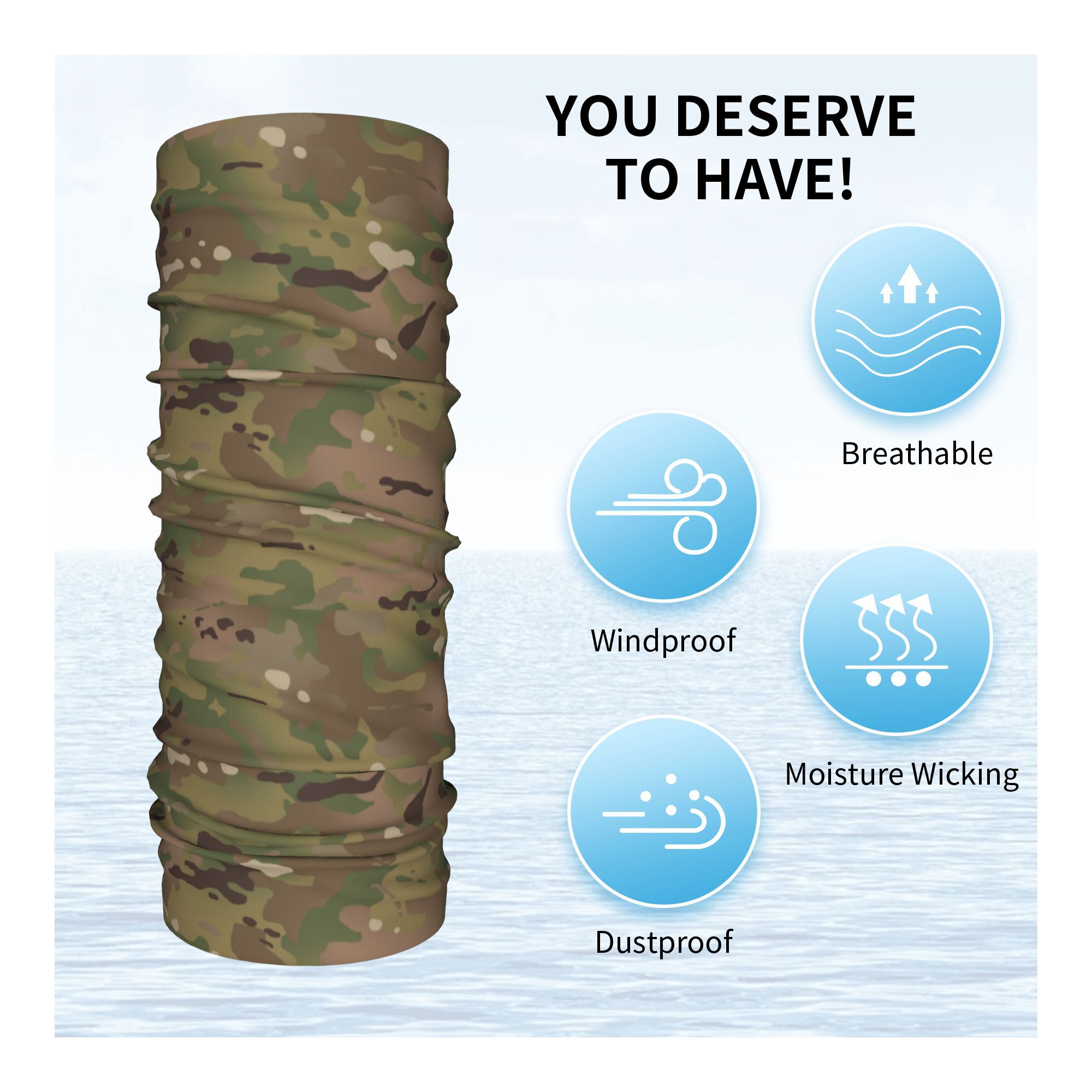 Custom Military Camouflage Pat - огляд і ціна Neck Gaiter Face Cover