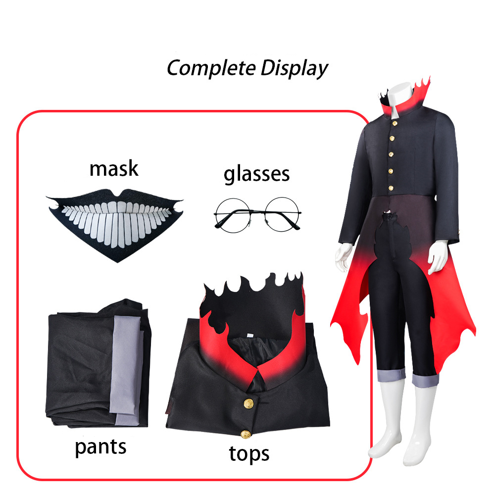 Anime Dandadan Okarun Cosplay  - огляд і ціна Black Face Mask Pack