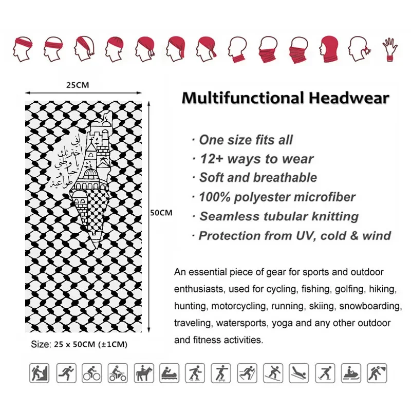 Arabic Calligraphy Bandana Fol - огляд і ціна Neck Gaiter Face Cover